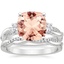 18KW Morganite Three Stone Petite Twisted Vine Diamond Bridal Set (1/2 ct. tw.), smalltop view