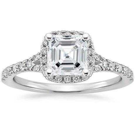 18K White Gold Joy Diamond Ring (1/3 ct. tw.) with Bliss Diamond Ring (1/5 ct. tw.)