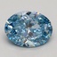 1.95 Ct. Fancy Vivid Blue Oval Lab Grown Diamond