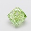 2.2 Ct. Fancy Vivid Green Cushion Lab Grown Diamond