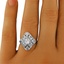 The Farrah Ring, smalltop view on a hand
