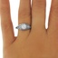 The Nasturtium Ring, smalltop view on a hand