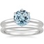 18KW Aquamarine Esme Bridal Set, smalltop view