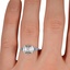 The Knightsbridge Ring, smallzoomed in top view on a hand