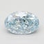 1.51 Ct. Fancy Vivid Blue Oval Lab Grown Diamond