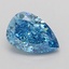 1.03 Ct. Fancy Vivid Blue Pear Lab Grown Diamond