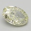 0.82 Ct. Light Greenish Yellow Oval Lab Grown Diamond