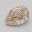 0.73 Ct. Very Light  Brown Pear Lab Grown Diamond