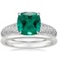 18K White Gold Nola Diamond Ring with Petite Comfort Fit Wedding Ring