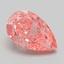 2.69 Ct. Fancy Vivid Pink Pear Lab Grown Diamond