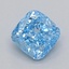 0.37 Ct. Fancy Vivid  Blue Cushion Lab Grown Diamond