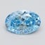 3.16 Ct. Fancy Vivid Blue Oval Lab Grown Diamond