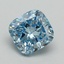 2.04 Ct. Fancy Vivid Blue Cushion Lab Grown Diamond