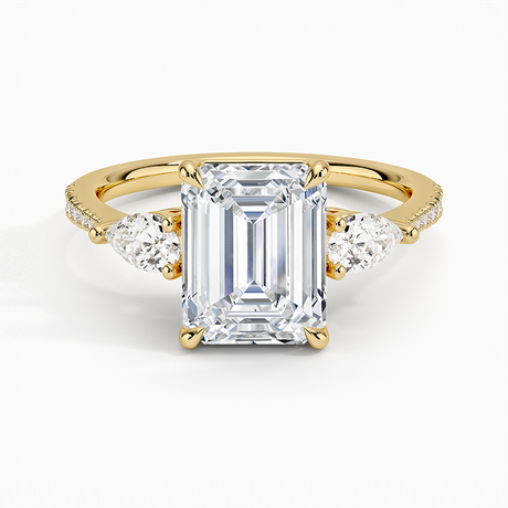 Opera Accented Three Stone Diamond Ring
