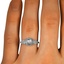 The Mattie Ring, smallzoomed in top view on a hand