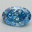 2.03 Ct. Fancy Vivid Blue Oval Lab Grown Diamond
