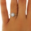 The Beatrice Ring, smalltop view on a hand