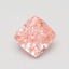 0.64 Ct. Fancy Vivid Pink Cushion Lab Grown Diamond