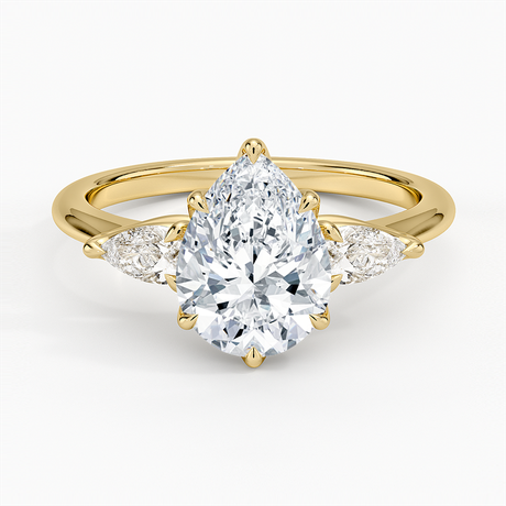 Fleur Three Stone Diamond Ring