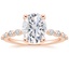 14K Rose Gold Marseille Half Coverage Diamond Ring (1/4 ct. tw.), smalltop view