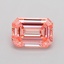 0.94 Ct. Fancy Vivid  Pink Emerald Lab Grown Diamond