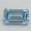 1.53 Ct. Fancy Intense Blue Emerald Lab Grown Diamond