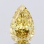 3.58 Ct. Fancy Vivid  Yellow Pear Lab Grown Diamond