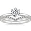 18K White Gold Esme Ring with Flair Diamond Ring (1/6 ct. tw.)