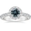 18K White Gold Sienna Halo Three-Quarter Coverage Diamond Ring (3/4 ct. tw.), smalltop view