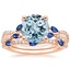 14KR Aquamarine Luxe Willow Sapphire and Diamond Bridal Set (1/4 ct. tw.), smalltop view