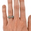 The Aurie Ring, smallzoomed in top view on a hand