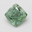 1.08 Ct. Fancy Vivid Green Cushion Lab Grown Diamond