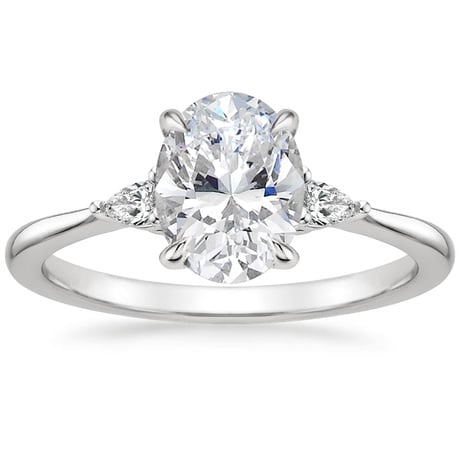 Platinum Aria Contoured Diamond Bridal Set