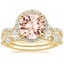 18KY Morganite Luxe Willow Halo Diamond Bridal Set (5/8 ct. tw.), smalltop view