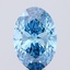 9.02 Ct. Fancy Vivid Blue Oval Lab Grown Diamond