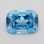 3.90 Ct. Fancy Vivid Blue Cushion Lab Grown Diamond