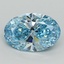 5.02 Ct. Fancy Vivid Blue Oval Lab Grown Diamond