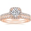 14K Rose Gold Luxe Odessa Diamond Ring (1/3 ct. tw.) with Luxe Sonora Diamond Ring (1/4 ct. tw.)