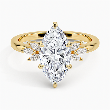 Marquise Cluster Diamond Engagement Ring