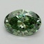2.18 Ct. Fancy Vivid Green Oval Lab Grown Diamond
