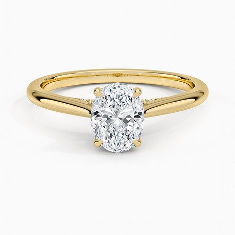 Diamond Bridge Solitaire Engagement Ring