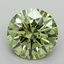 1.51 Ct. Fancy Vivid Green Round Lab Grown Diamond