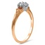 The Pamella Ring, smalltop view on a hand