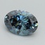 1.70 Ct. Fancy Vivid Blue Oval Lab Grown Diamond