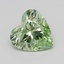 0.56 Ct. Fancy Vivid  Green Heart Lab Grown Diamond