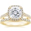 18KY Moissanite Joy Diamond Ring (1/3 ct. tw.) with Bliss Diamond Ring (1/5 ct. tw.), smalltop view