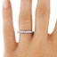 The Frances Ring, smalltop view on a hand