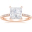 14K Rose Gold Viviana One-Quarter Coverage Diamond Ring, smalltop view