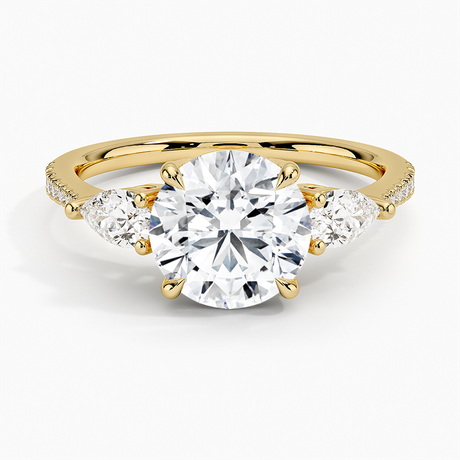 Opera Accented Three Stone Diamond Ring