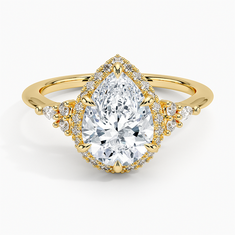 18K Yellow Gold Nadia Halo Diamond Ring (1/4 ct. tw.)